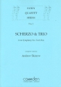Scherzo and Trio from Symphony in E Flat no 3 for 4 horns score and parts