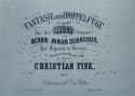 Fantasie und Doppelfuge c-Moll op.4 fr Orgel Reprint