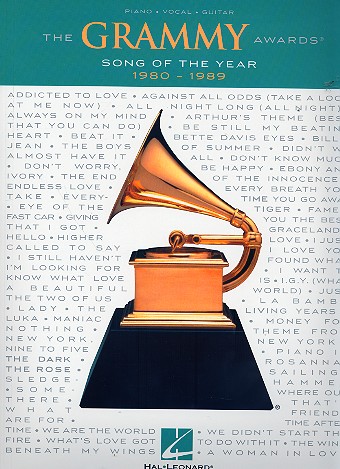 The Grammy Awards Song of the Year 1980-1989 piano/vocal/guitar songbook
