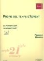 Propis del temps d'Advent for congregation, mixed chorus and organ score (cat)