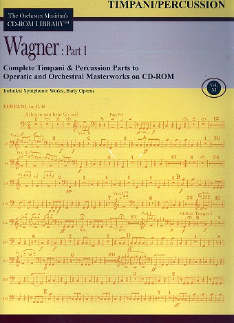 Wagner vol.1 - Timpani and Percussion Parts CD-ROM