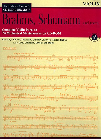 Brahms, Schumann and more - Violin Parts CD-ROM