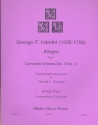 Allegro from Concerto Grosso op.3,4 for trumpet, horn and trombone score and parts