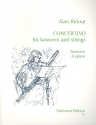 Concertino for Basson and Strings for basson and piano score and parts