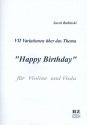 7 Variationen ber Happy Birthday fr Violine und Viola 2 Spielpartituren