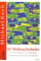 92 Weihnachtslieder  fr 1-2 Trompeten (Bassinstrument und klavier ad lib) Partitur und Stimmen