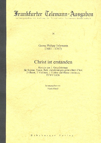 Christ ist erstanden TVWV1:136 fr Soli, gem Chor und Orchester Partitur
