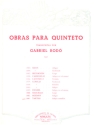 Adagio cantabile fr 2 Violinen, Viola, Violoncello, Kontrabass und Harmonium (Klavier) Stimmen