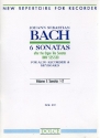 6 Sonatas after the Organ Trio Sonatas BWV525-530 vol.1 (nos.1-2) for alto recorder and keyboard