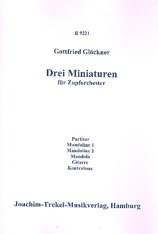 3 Miniaturen fr Zupforchester Partitur