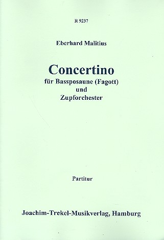 Concertino fr Bassposaune (Fagott) und Zupforchester Partitur