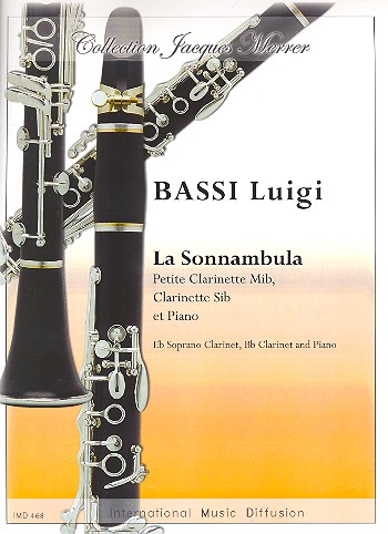 La sonnambula pour 2 clarinettes (EbB) and piano partition et parties