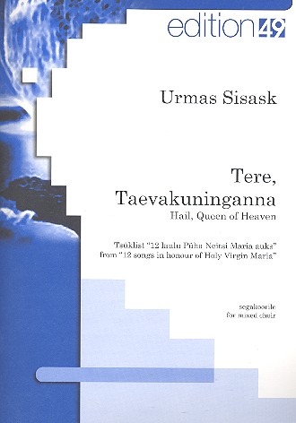 Tere Taevakuninganna for soprano and mixed chorus a cappella score (est)