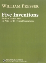 5 Inventions for clarinet and alto or tenor saxophone