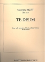 Te Deum pour soli (s,t), choeur mixte et orchestre partition