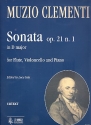 Sonate D-Dur op.21,1 fr Flte, Violoncello und Klavier Partitur und Stimmen