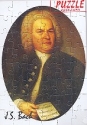 Puzzle Postkarte Portrait J.S. Bach mit Umschlag 48 Teile