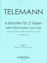 6 Sonaten op.2 Band 2 (Nr.4-6) fr 2 Violen (Flte/Violine und Viola) Partitur und Stimmen