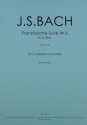 Franzsische Suite G-Dur Nr.5 BWV816 fr 2 Violinen und Viola Partitur und Stimmen