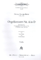 Konzert D-Dur Nr.4 fr Orgel solo, 2 Trompeten, 2 Violinen, Viola und Bc (Pauken ad lib) Stimmensatz