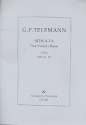 Sonate D-Dur TWV42:D1 fr 2 Violinen und Bc Partitur und Stimmen (Bc nicht ausgesetzt)