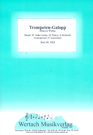 Trompeten-Galopp für Blasorchester Partitur und Stimmen