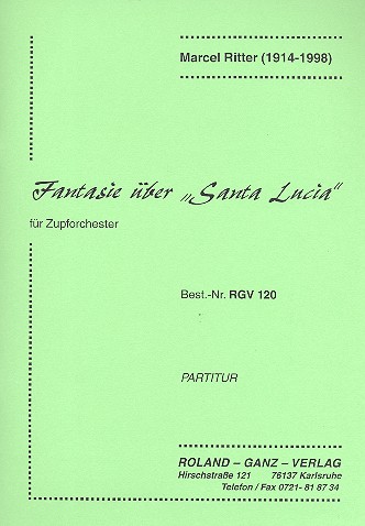 Fantasie ber Santa Lucia fr Zupforchester Partitur