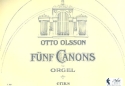5 Kanons op.18 fr Orgel