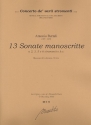 13 Sonate manoscritte fr 2-6 Instrumente und Bc Partitur und Stimmen (Bc nicht ausgesetzt)