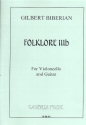 Folklore IIIb for cello and guitar score and part,  archive copy