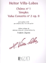 Choros no.1, Simples et Valsa Concerto no.2 op.8 pour guitare seule