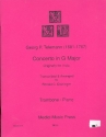 Concerto g major for viola and orchestra for trombone and piano