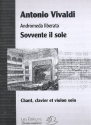 Sovvente il sole fr Gesang, Violine und Klavier 2 Partituren und Stimme