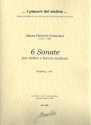 6 Sonaten fr Violine und Bc Partitur und Stimmen (Bc nicht ausgesetzt)