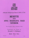 Musette from Notebook for Anna Magdalena Bach for 2 trumpets, horn, trombone and tuba score and parts