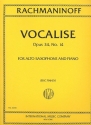 Vocalise op.34/14 for alto saxophone and piano