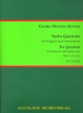 6 Quartette op.1 Band 2 (Nr.4-6) für Fagott, Violine, Viola und Violoncello Partitur und Stimmen