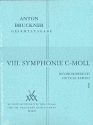 Sinfonie c-Moll Nr.8 fr Orchester Revisionsbericht (in 2 Bnden)