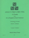 12 Duets from Anna Magdalena Bach Notebook for trumpet and trombone score