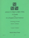 12 Duets from Anna Magdalena Bach Notebook for trumpet and trombone score