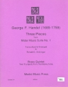 3 Pieces from Water Music Suite no.1 for 2 trumpets, horn, trombone and tuba score and parts