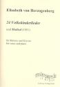 24 Volkskinderlieder und Mailied (1881) fr hohe Singstimme und Klavier