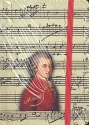 Notizbuch Mozart mit Innentasche und Gummi