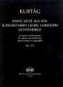 Einige Stze aus den Schulbchern Georg Christoph Lichtenbergs op.37a fr Sopran und Kontrabass Spielpartitur