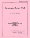 Canzona per sonare no.2 fr 4 Posaunen Partitur und Stimmen