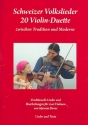 Schweizer Volkslieder: fr 2 Violinen Spielpartitur