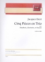 5 Pieces en Trio pour hautbois, clarinette et basson partition et parties