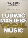 6 Lyrics vol.2 for high voice and piano
