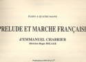 Prlude et marche francaise pour piano 4 mains partition