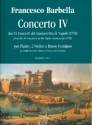 Concerto no.4 for treble recorder (flute), 2 violins and Bc score and parts